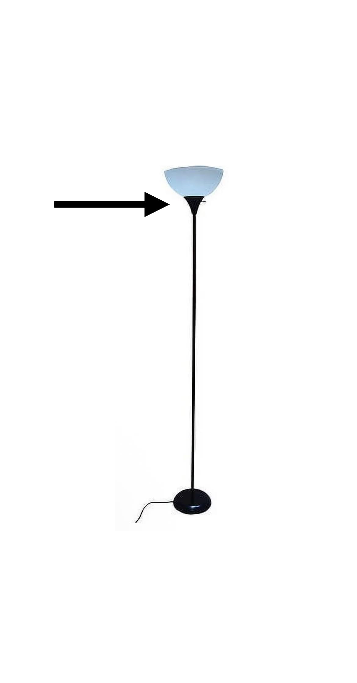 Hidden Surveillance Camera Floor Lamp, Black Metal Security Camera with Frosted Glass Shade, Torchiere Style